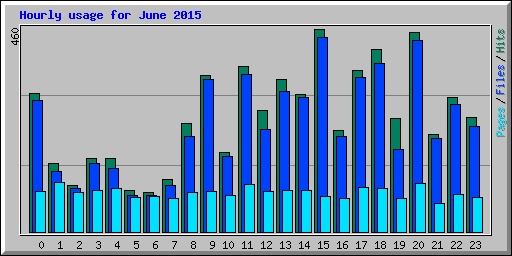 Hourly usage for June 2015