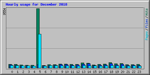 Hourly usage for December 2018