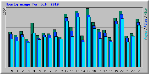 Hourly usage for July 2019