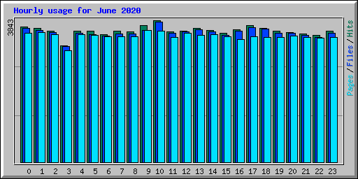 Hourly usage for June 2020