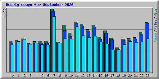 Hourly usage for September 2020