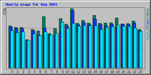 Hourly usage for May 2021