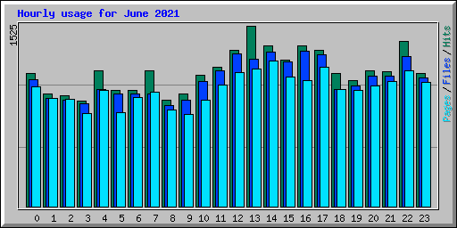 Hourly usage for June 2021
