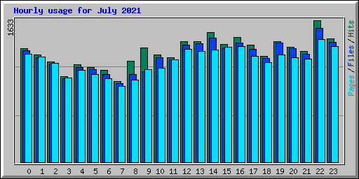 Hourly usage for July 2021
