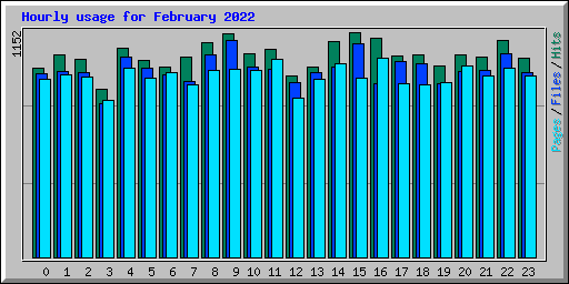 Hourly usage for February 2022