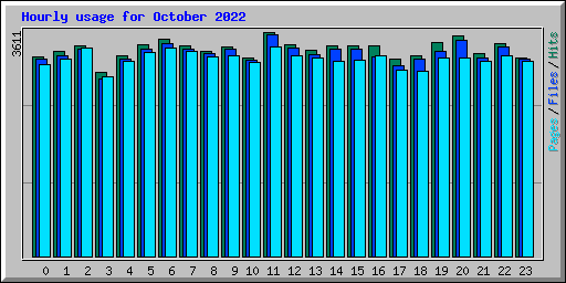 Hourly usage for October 2022